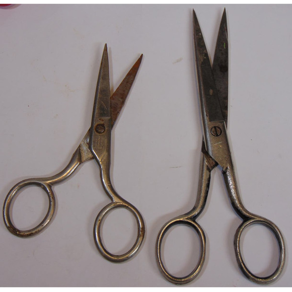 Vintage Lot Of 7 Sewing Scissors Valley Forge Kleencut Stainless Steel Shears - Picture 5 of 6